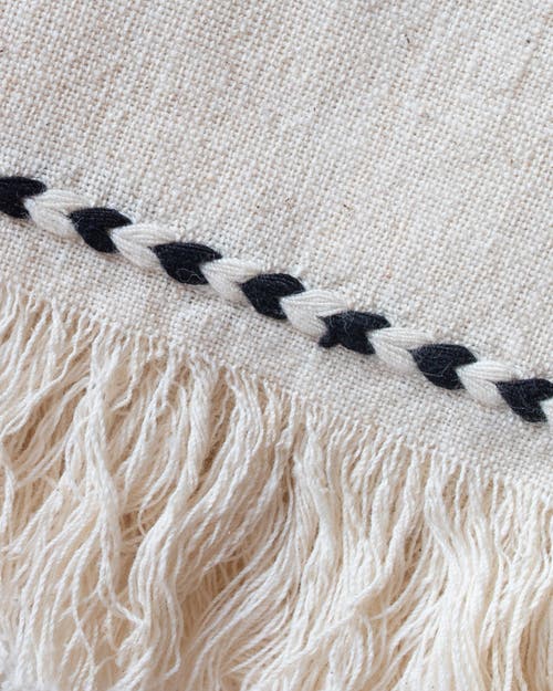 Kd Weave Braid Detail Napkin In White
