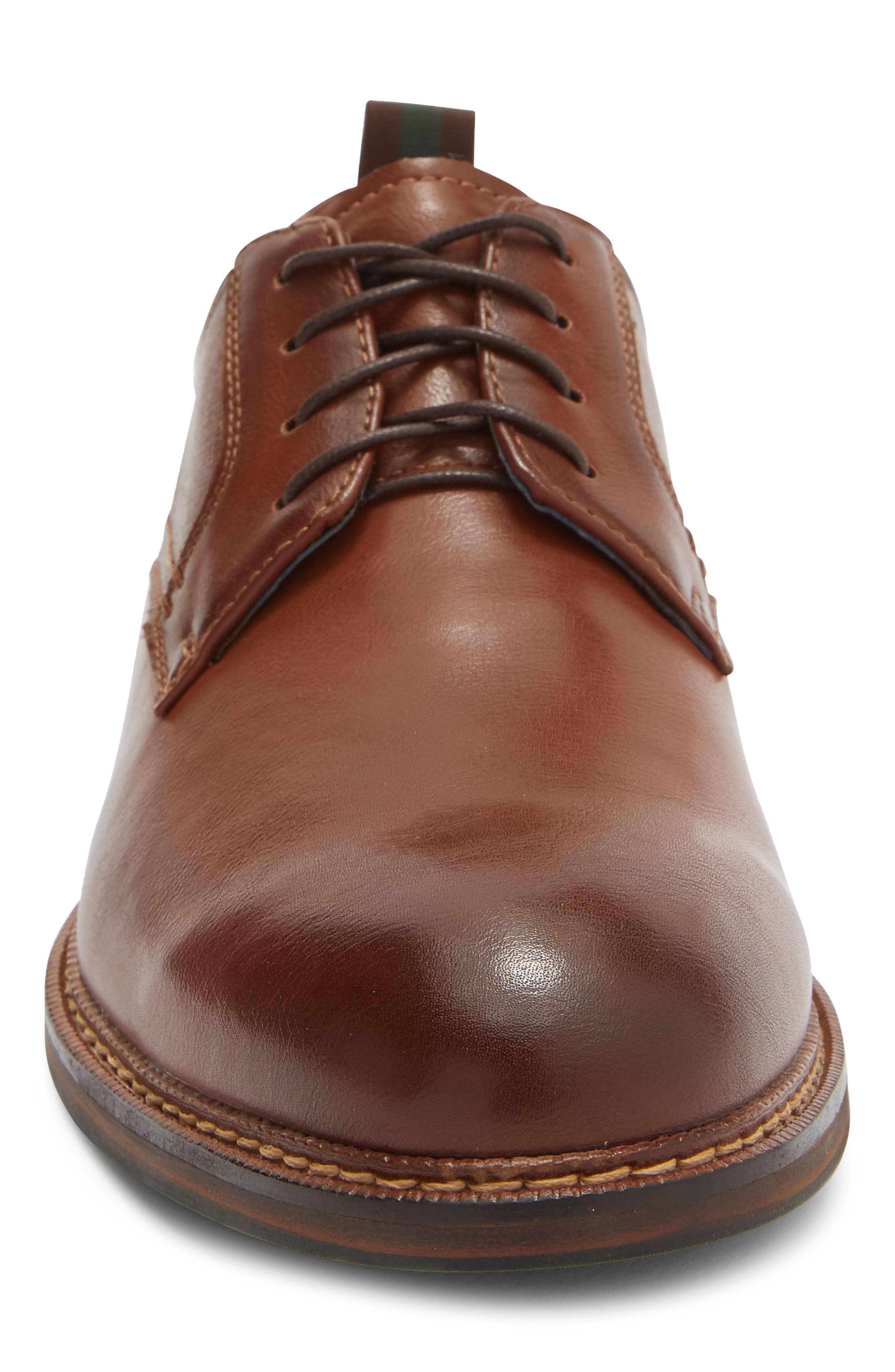 Pierce Plain Toe Derby, Alternate, color, COGNAC
