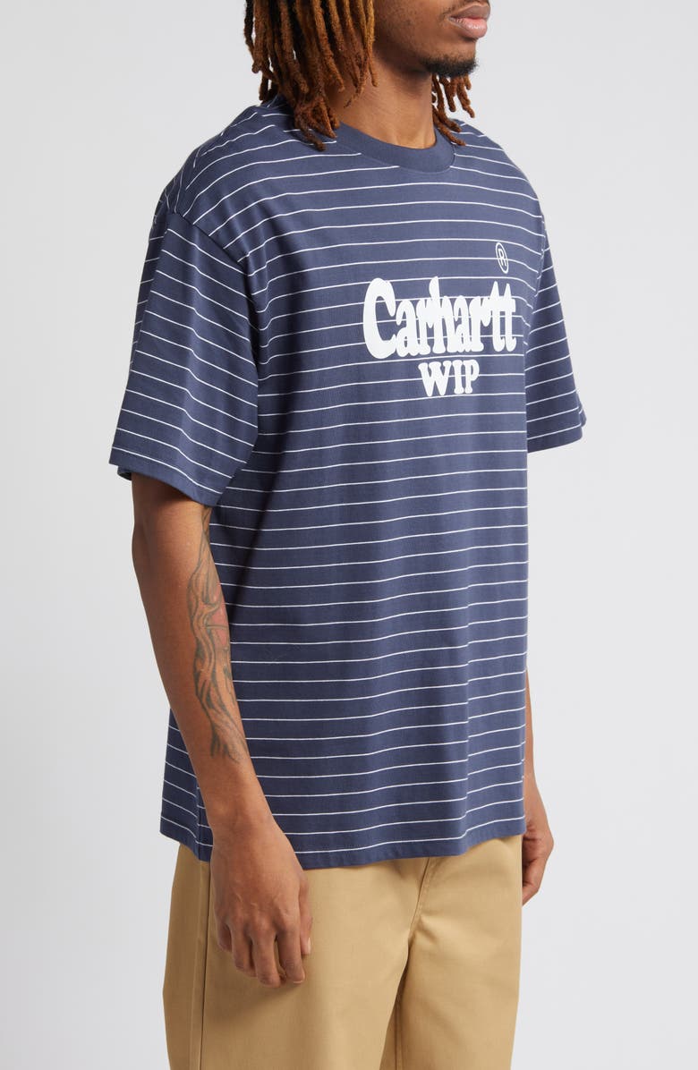 Carhartt Work In Progress Orlean Spree Stripe Logo Graphic T-Shirt, Alternate, color,