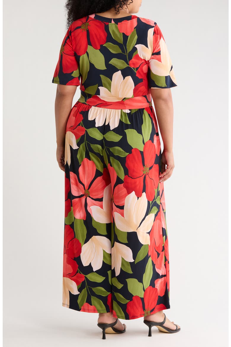 Floral Wide Leg Jumpsuit, Alternate, color, RED FLORAL