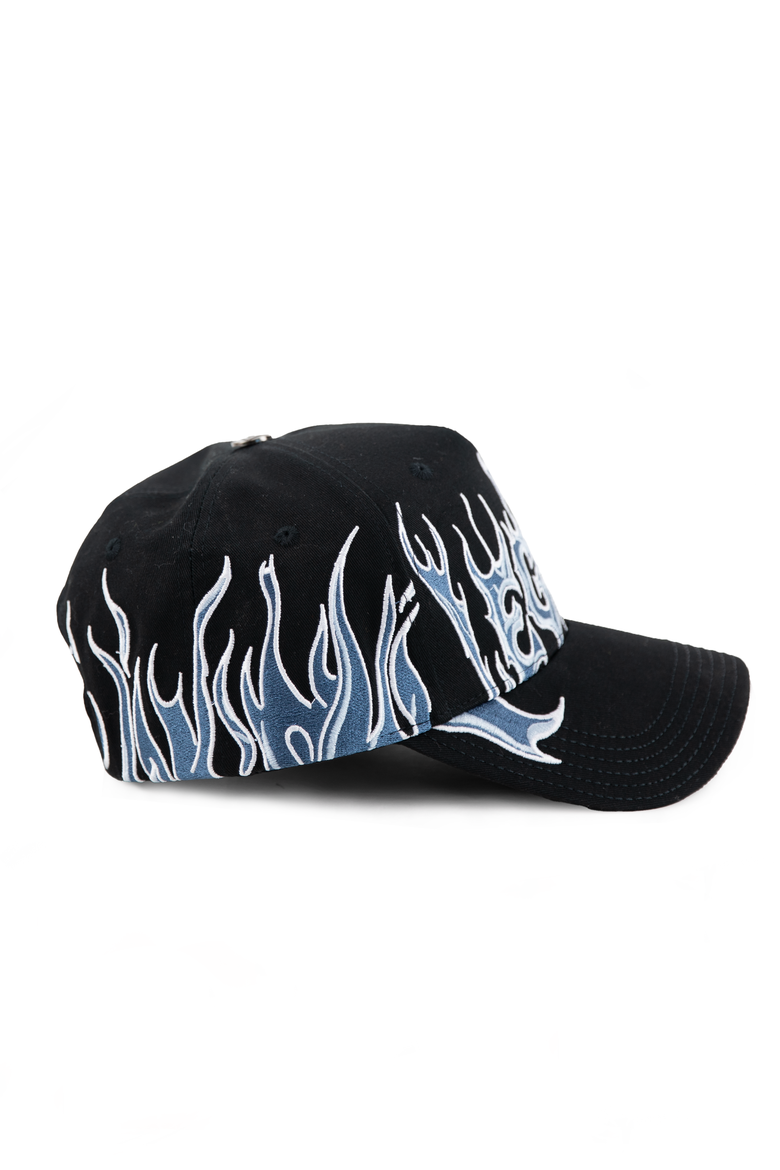 Titus Black Flame Legend Hat, Alternate, color, Black w/ ice-blue & white