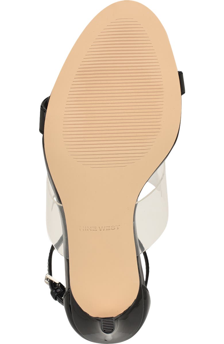 Nine West Vallie Ankle Strap Sandal, Alternate, color, Black