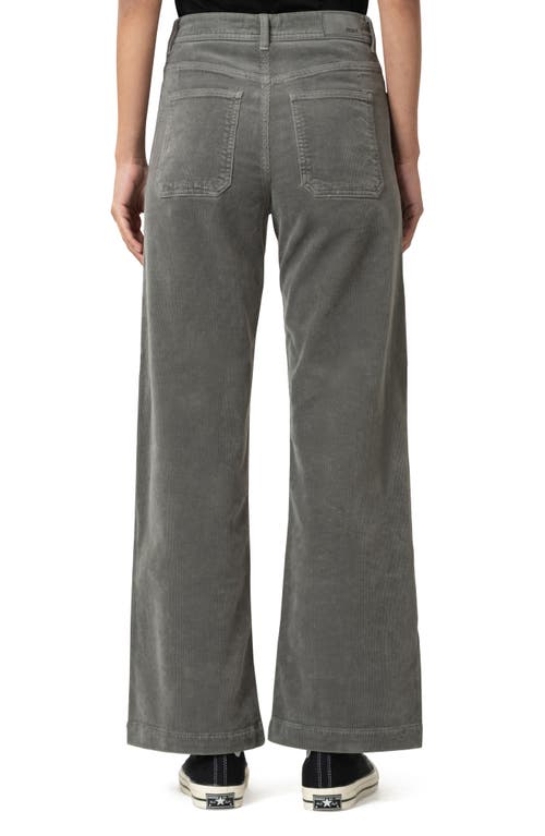 Mavi Jeans Paloma Marine Patch Pocket High Waist Wide Leg Corduroy Pants In Gray