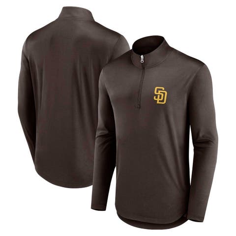 Men's Fanatics Branded Brown San Diego Padres Quarterback Quarter-Zip Top