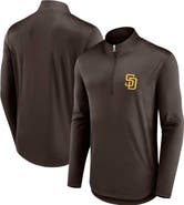 FANATICS Men's Fanatics Branded Brown San Diego Padres Quarterback Quarter-Zip Top