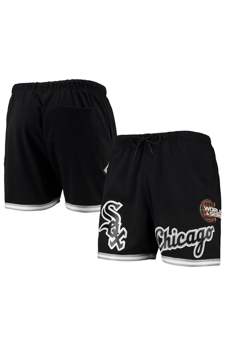 PRO STANDARD Men's Pro Standard Black Chicago White Sox 2005 World Series Mesh Shorts, Main, color, 