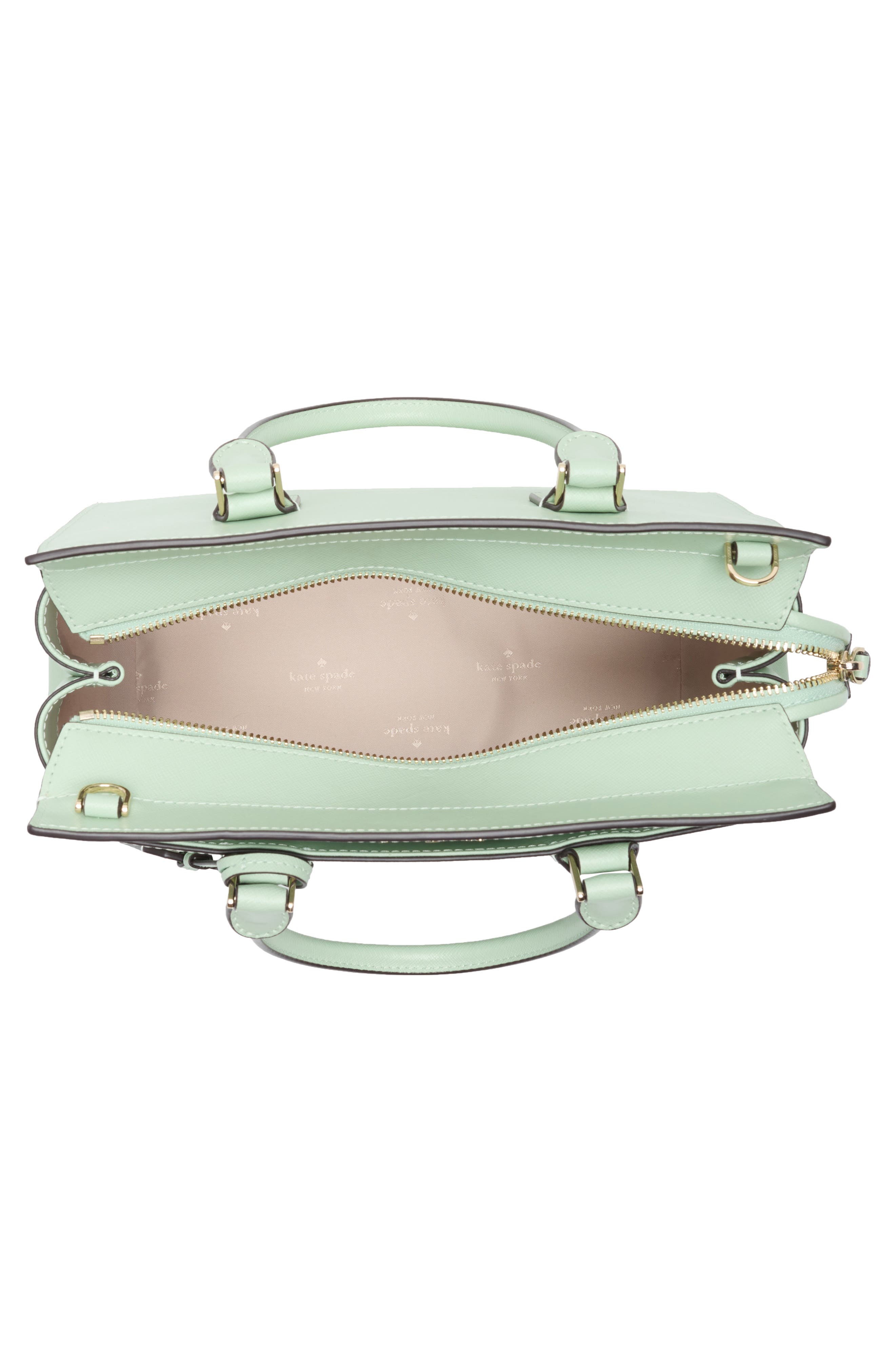 cameron medium leather satchel, Alternate, color, PISTACHIO ICE