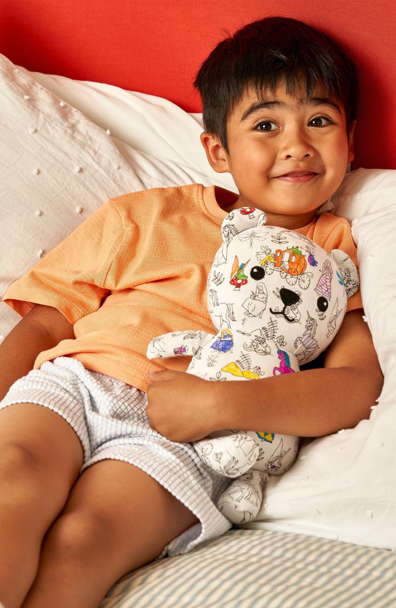 Eat Sleep Doodle Artie Bear Color-in Teddy Bear, Alternate, color, White