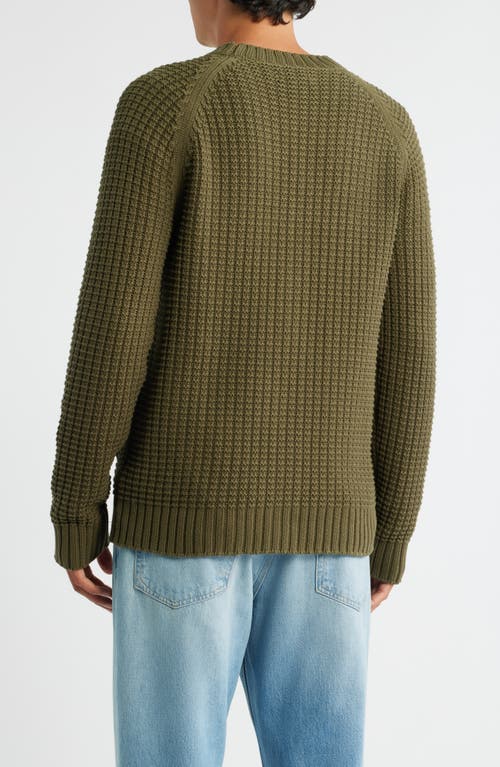 Treasure & Bond Textured Cotton Cardigan In Green