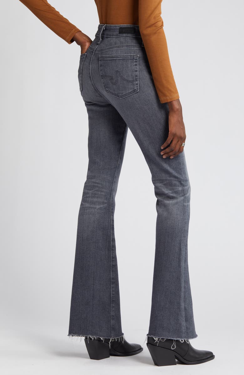 AG Farrah High Waist Raw Hem Bootcut Jeans, Alternate, color, 