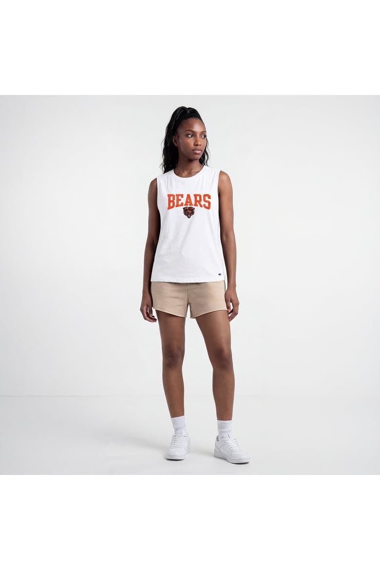Women's Champion  White Chicago Bears Muscle Tank Top, Alternate, color, White