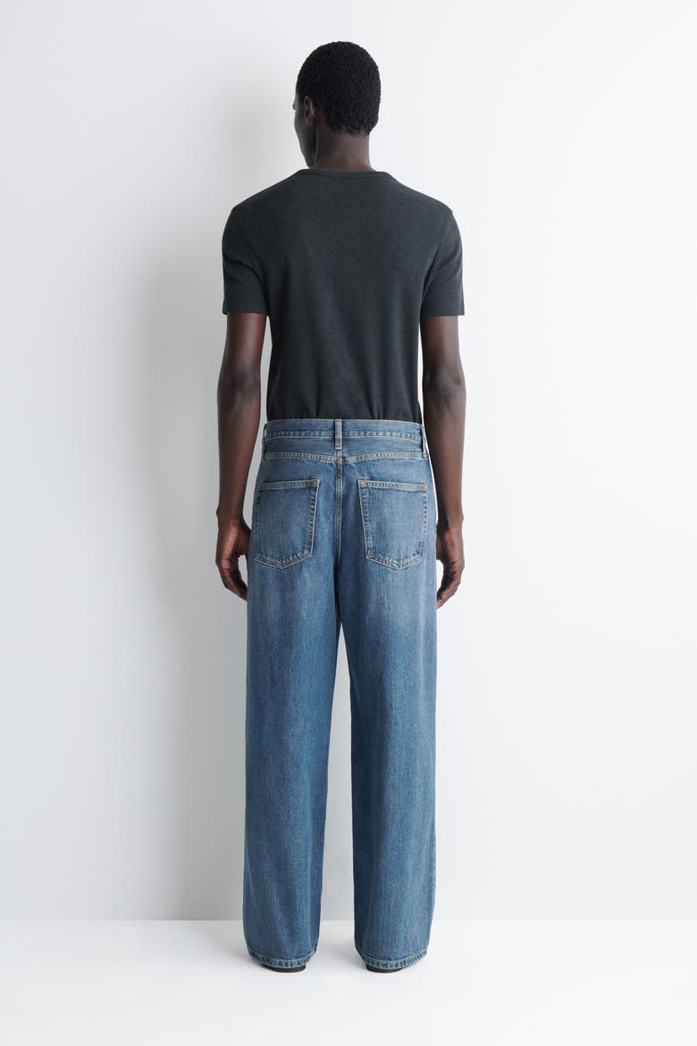 Fold Relaxed-fit Wide-leg Jeans, Alternate, color, BLUE