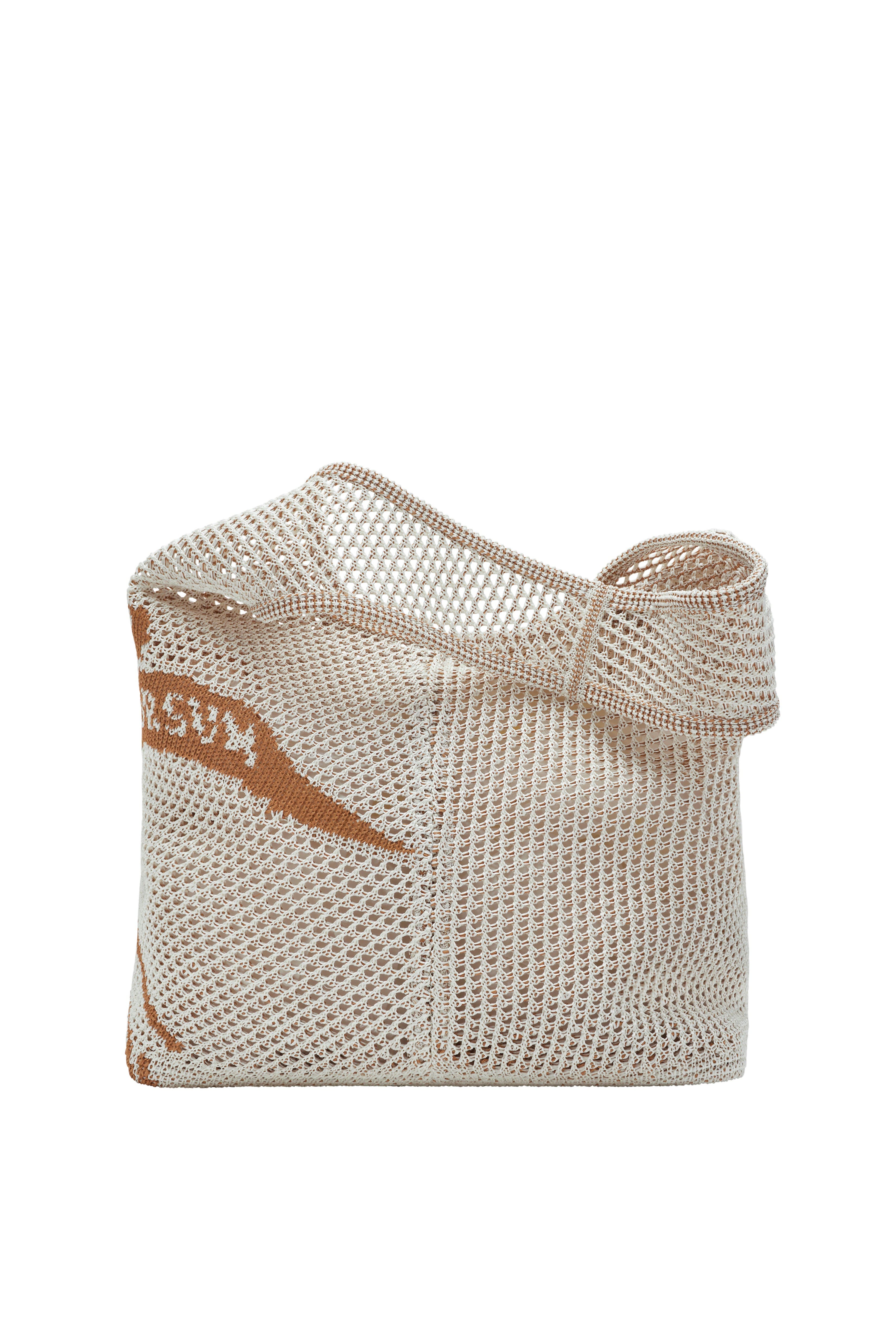 Burberry Large EKD Crochet Bag, Alternate, color, White/Sand