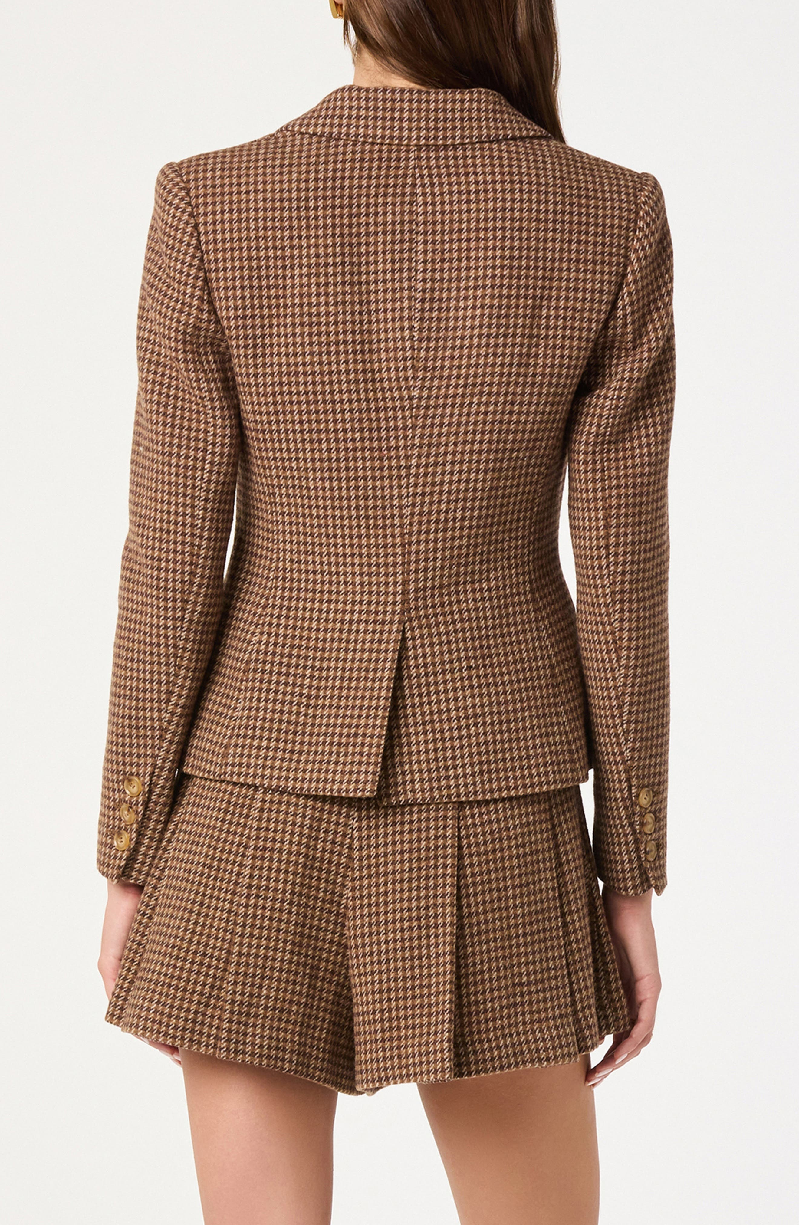Houndstooth Fitted Blazer - image 2
