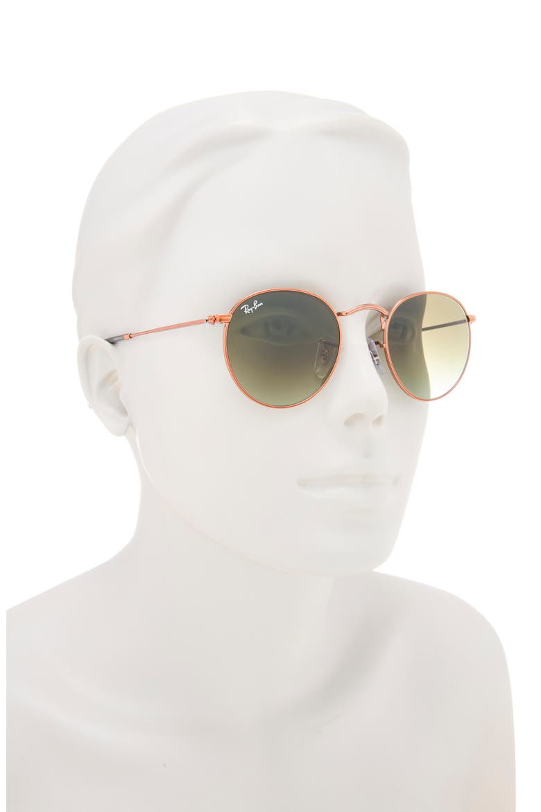 47mm Gradient Round Sunglasses, Alternate, color, TAUPE