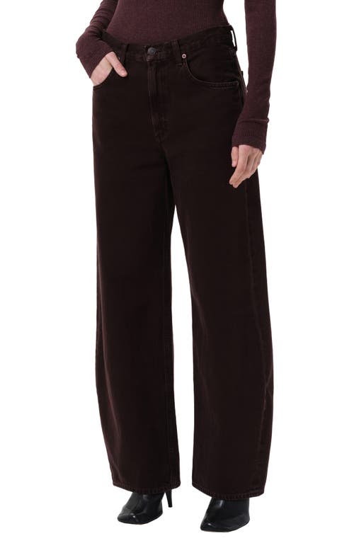 Agolde Low Curve Jeans In Burgundy