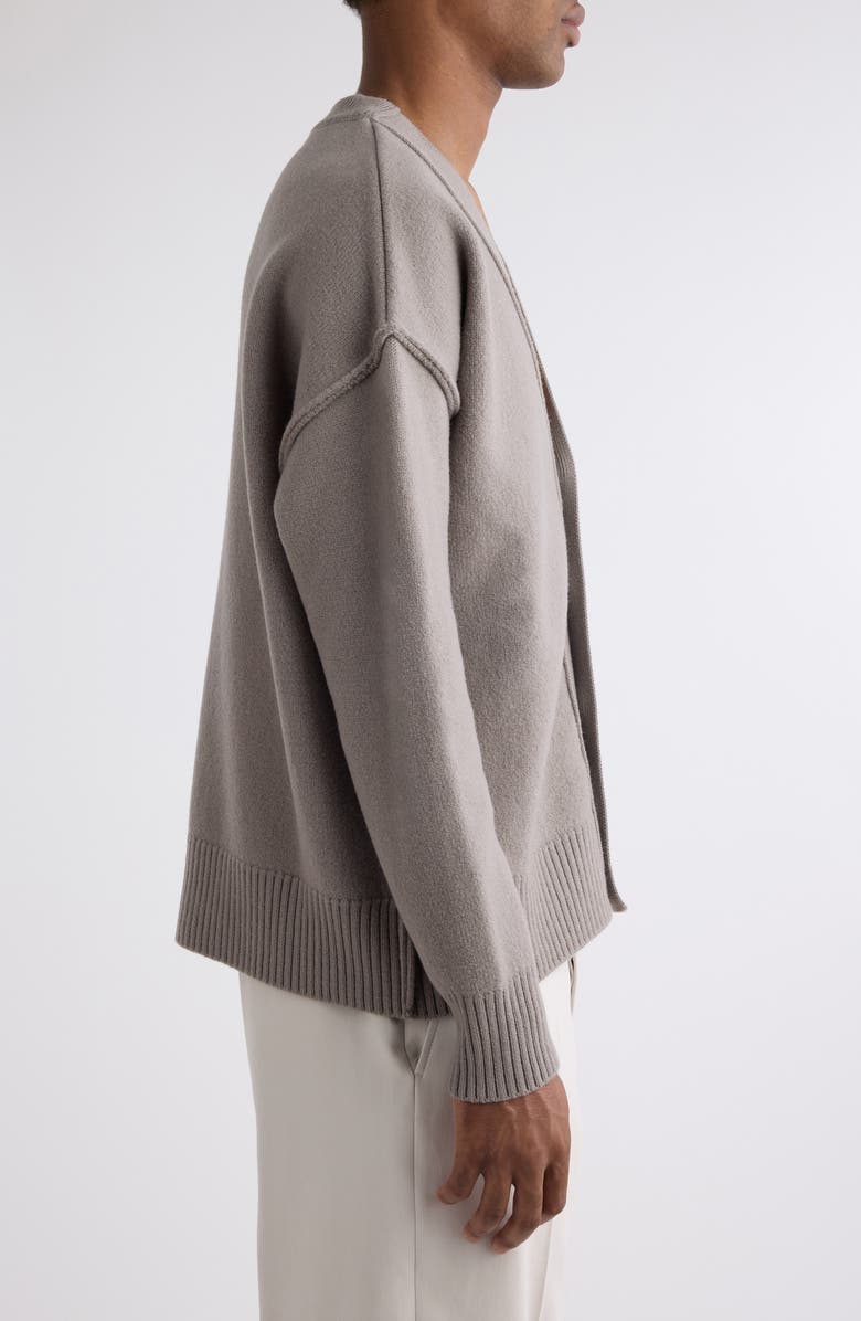 AMI PARIS Ami De Coeur Intarsia Merino Wool Cardigan, Alternate, color, 