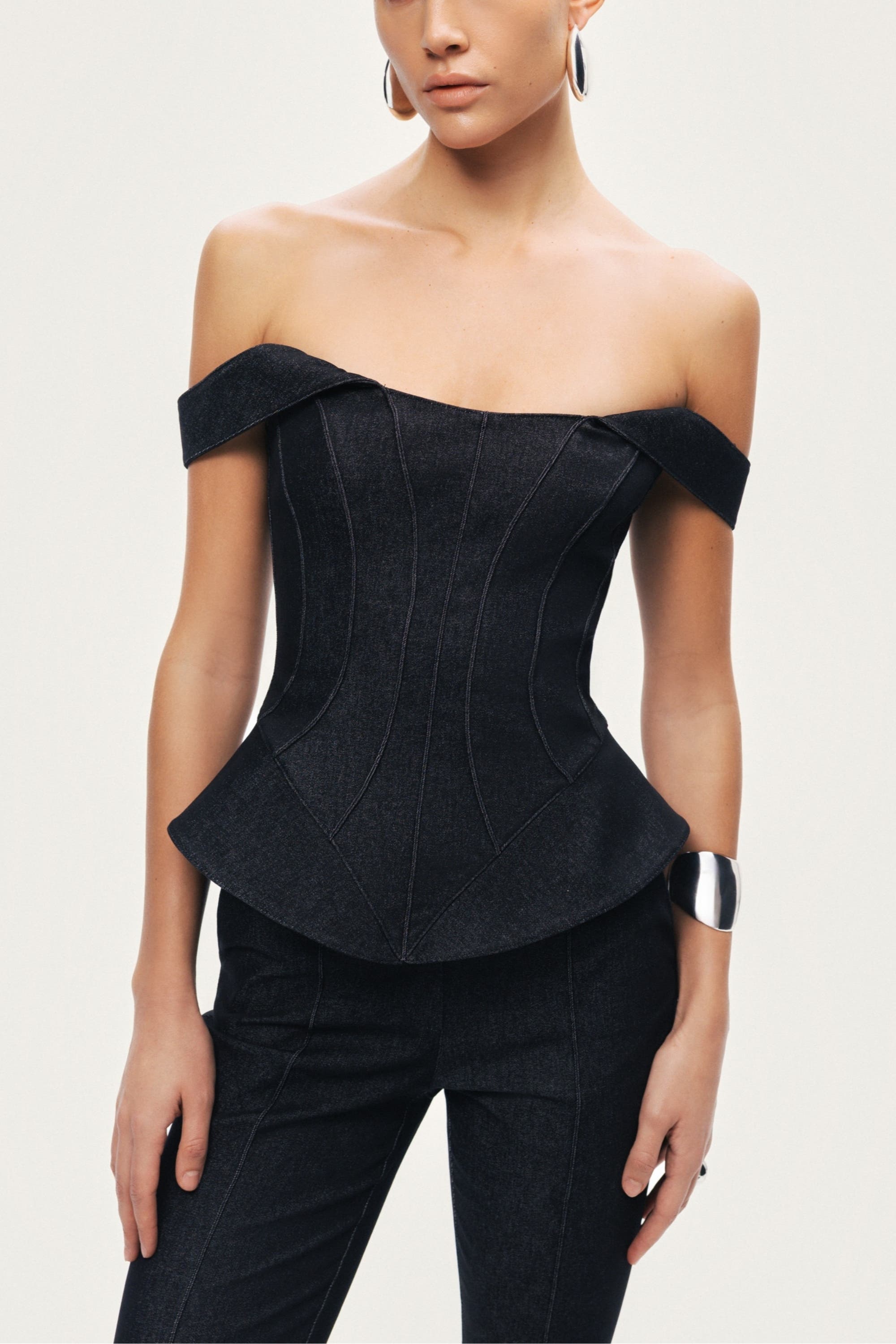 Off-Shoulder Sculpted Bustier