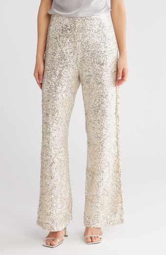 ICHI Sequin Wide Leg Pants