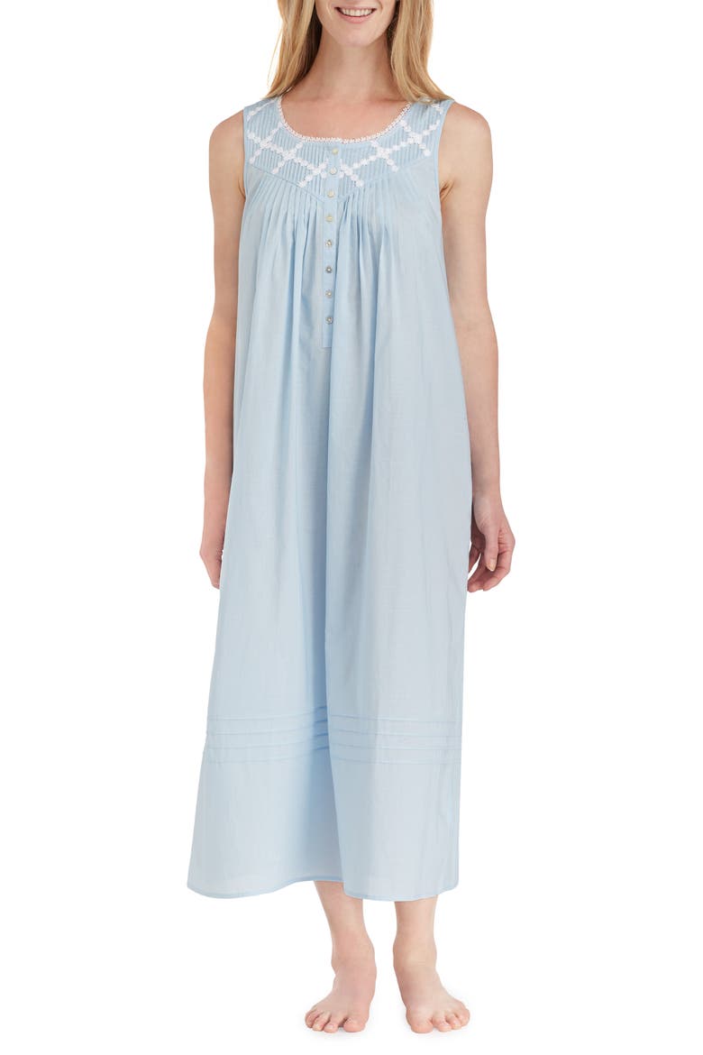 Cotton Lawn Ballet Nightgown, Main, color, SOLID BLUE