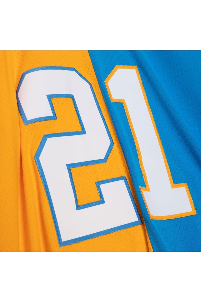 Men's Mitchell & Ness LaDainian Tomlinson Powder Blue/Gold Los Angeles Chargers 2002 Split Legacy Replica Jersey, Alternate, color, Powder Blue