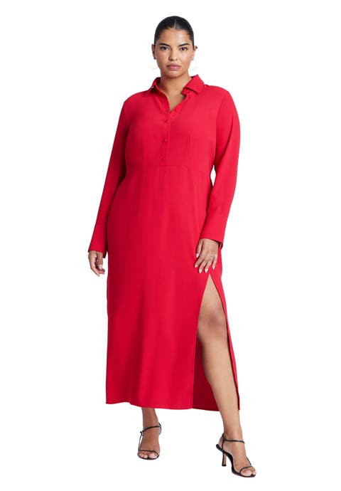 Collared Maxi Shirt Dress
