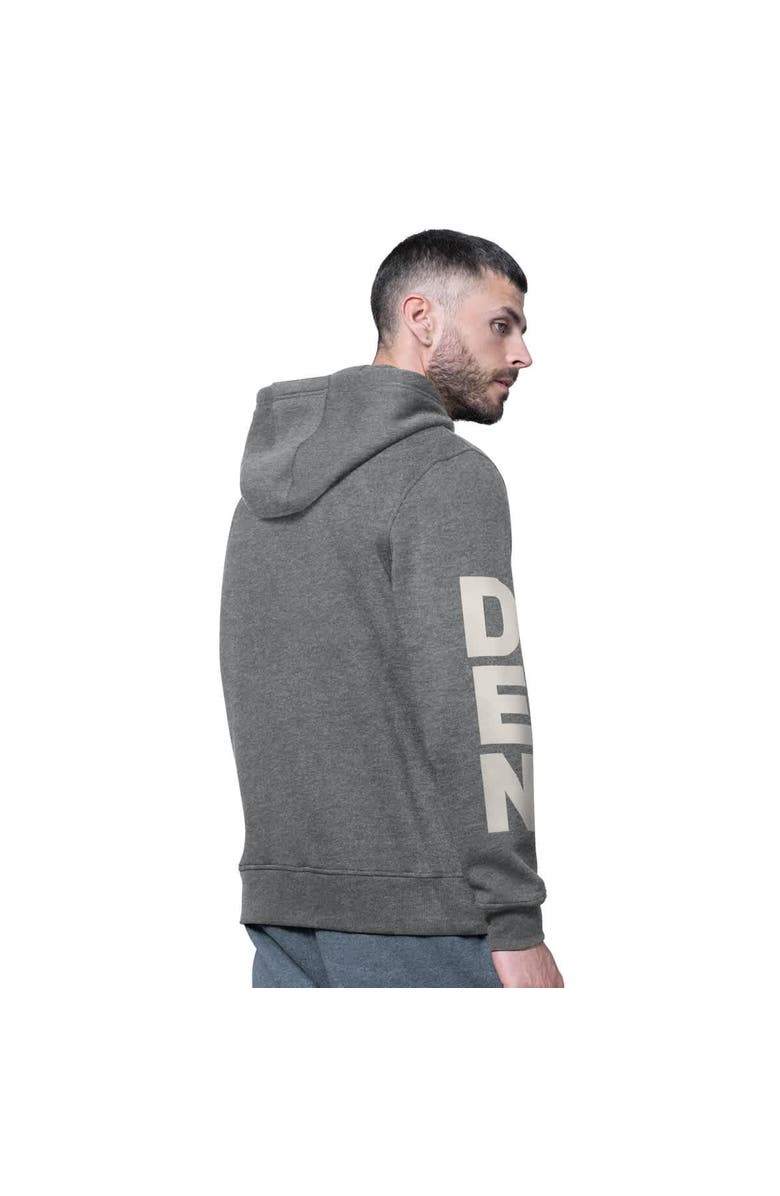 STARTER Men's Starter Charcoal Denver Broncos Handoff Vintage Logo Fleece Hoodie Sweatshirt, Alternate, color, Charcoal