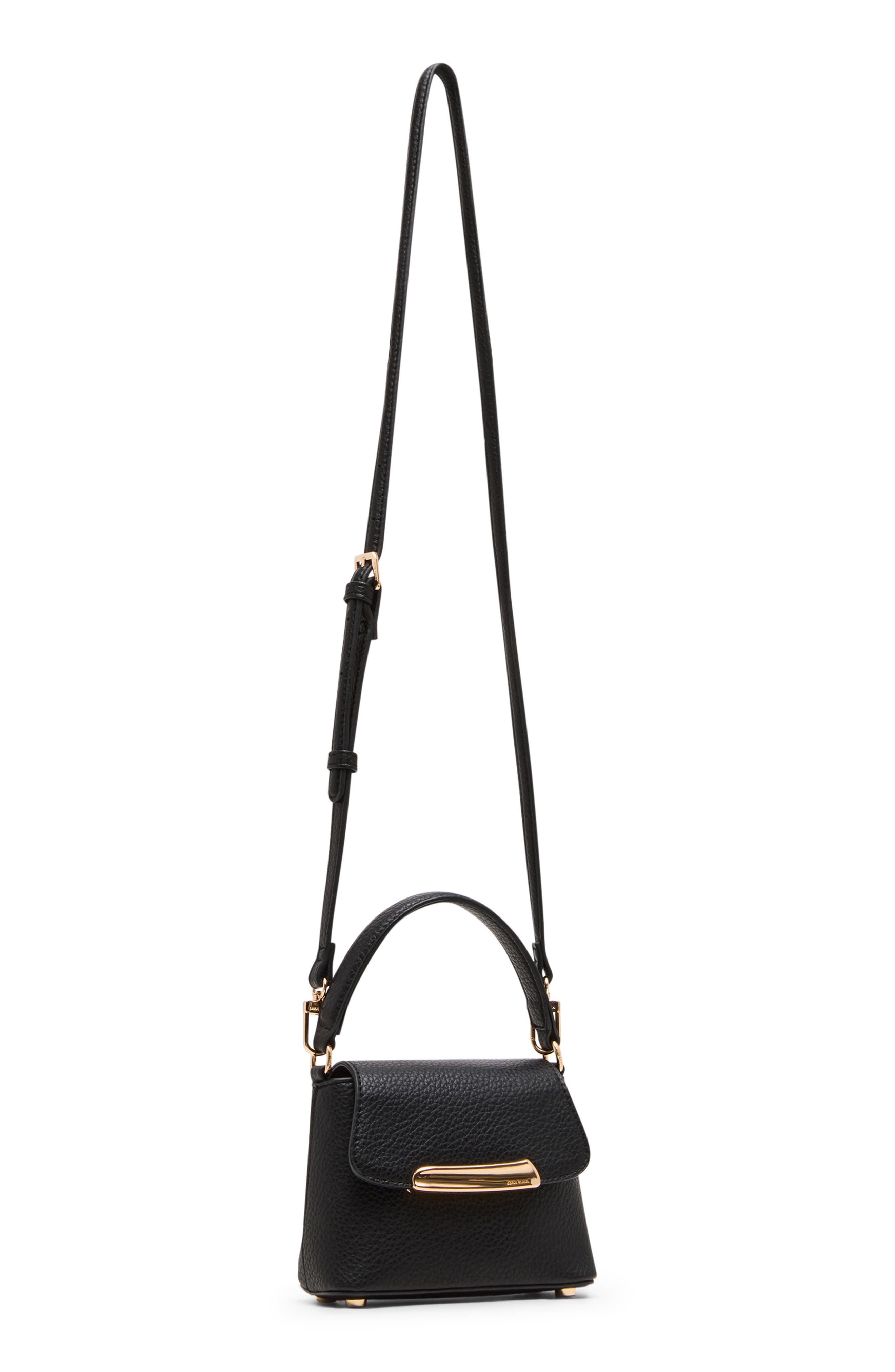 Anne Klein Mini Satchel Bag, Alternate, color, Black