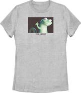 Hoppers Women's Hoppers Tom Lizard Happy Portrait Graphic T-Shirt
