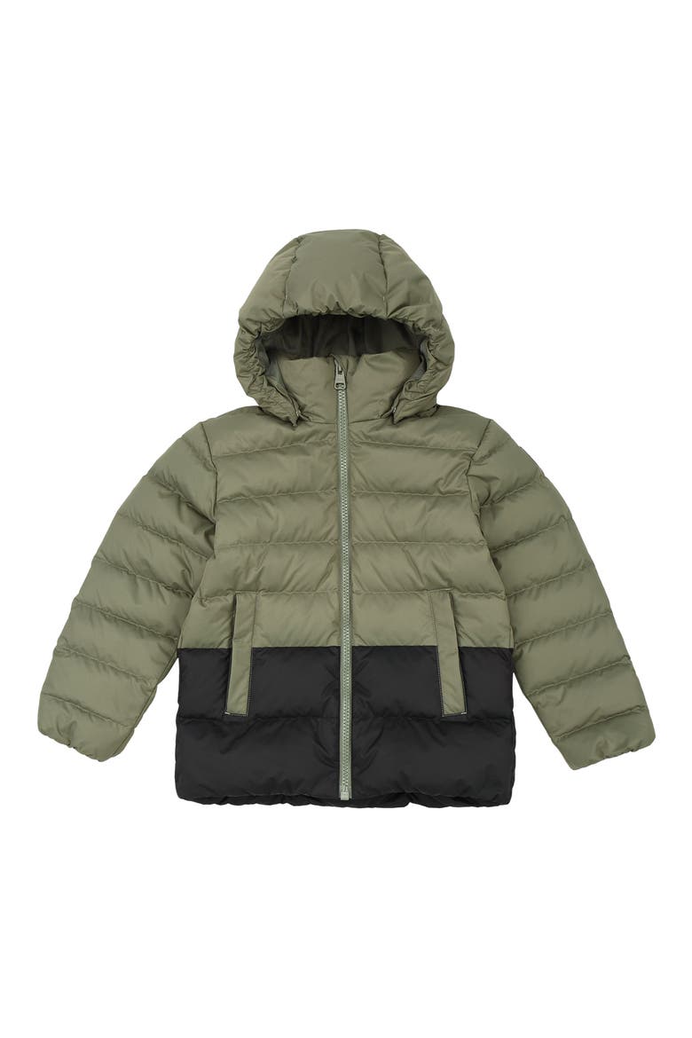 Kids' Amund Down Water Repellent Hooded Jacket, Main, color, GREYISH GREEN