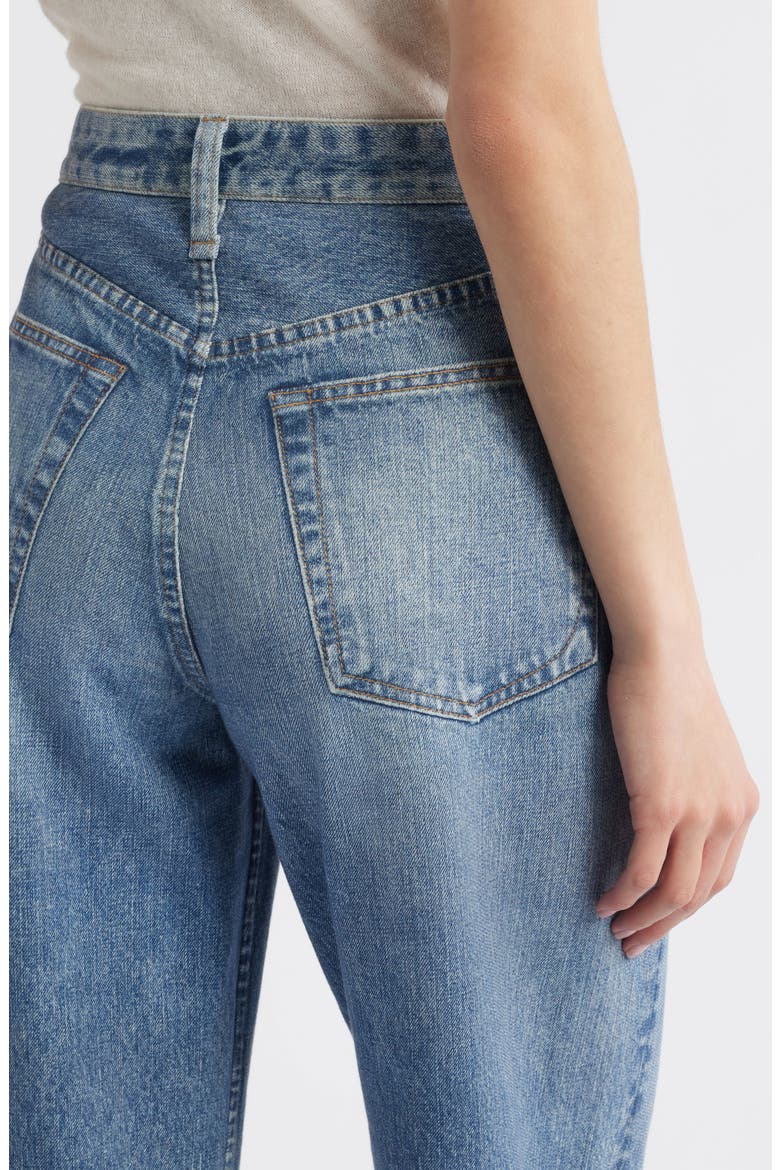 rb Miramar Andi High Waist Ankle Wide Leg Cotton Terry Sweatpant Jeans, Alternate, color, SCARLET