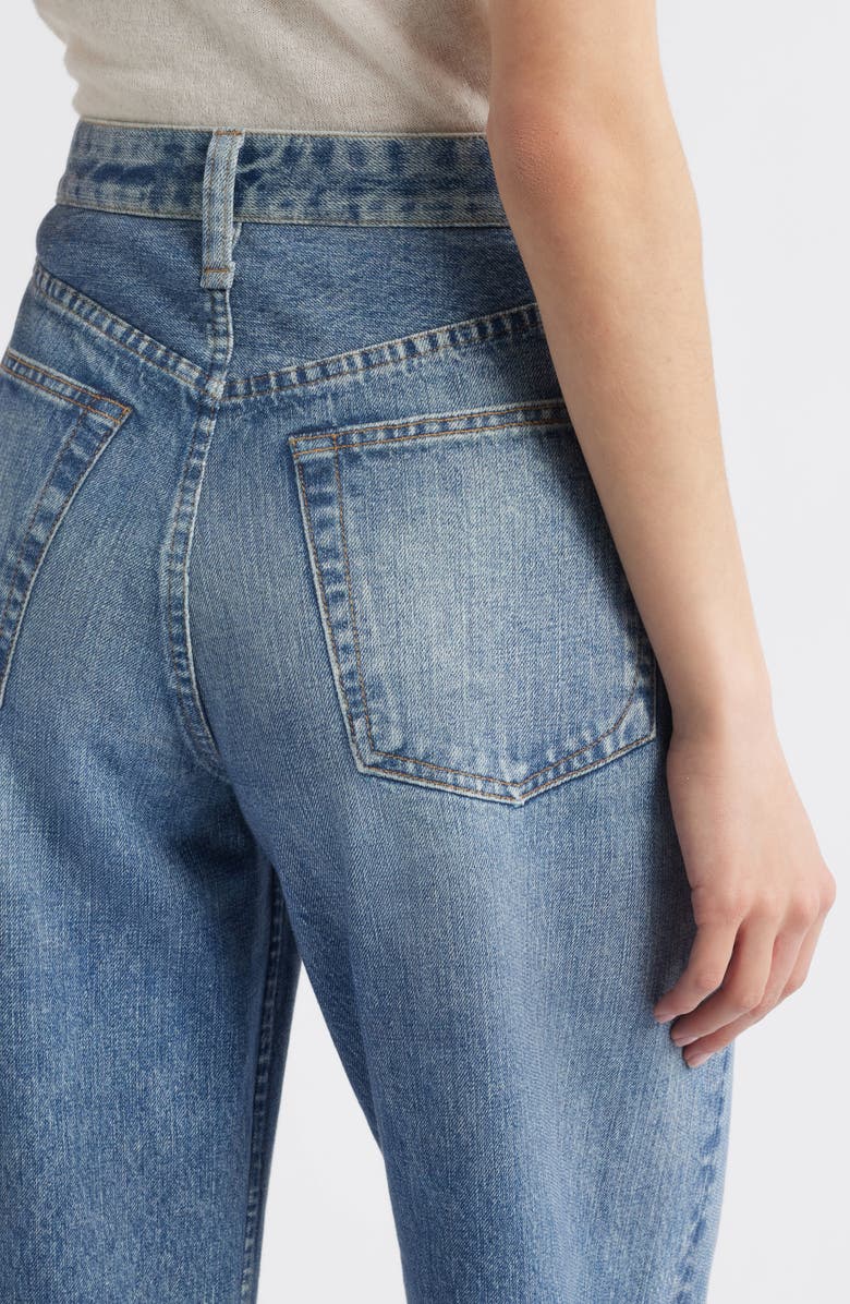 rag & bone Miramar Andi High Waist Ankle Wide Leg Cotton Terry Sweatpant Jeans, Alternate, color, Scarlet