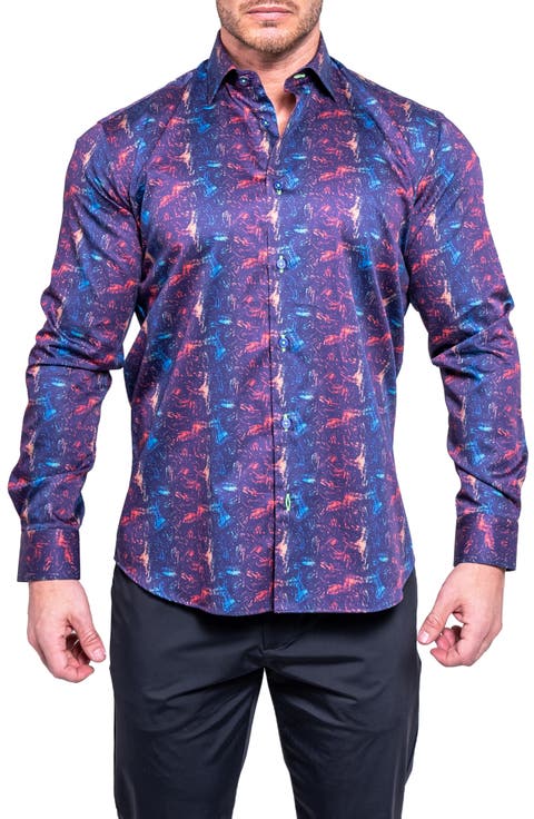 Fibonacci Resistance Contemporary Fit Button-Up Shirt