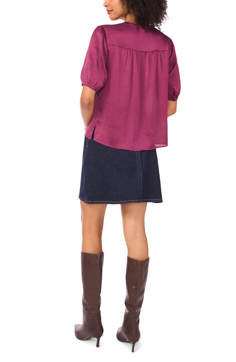 Vince Camuto Tie Front Satin Top, Alternate, color,