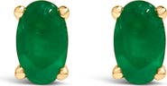 Haus of Brilliance 14K Gold Oval Cut Gemstone Birthstone 5x3 mm Stud Earrings
