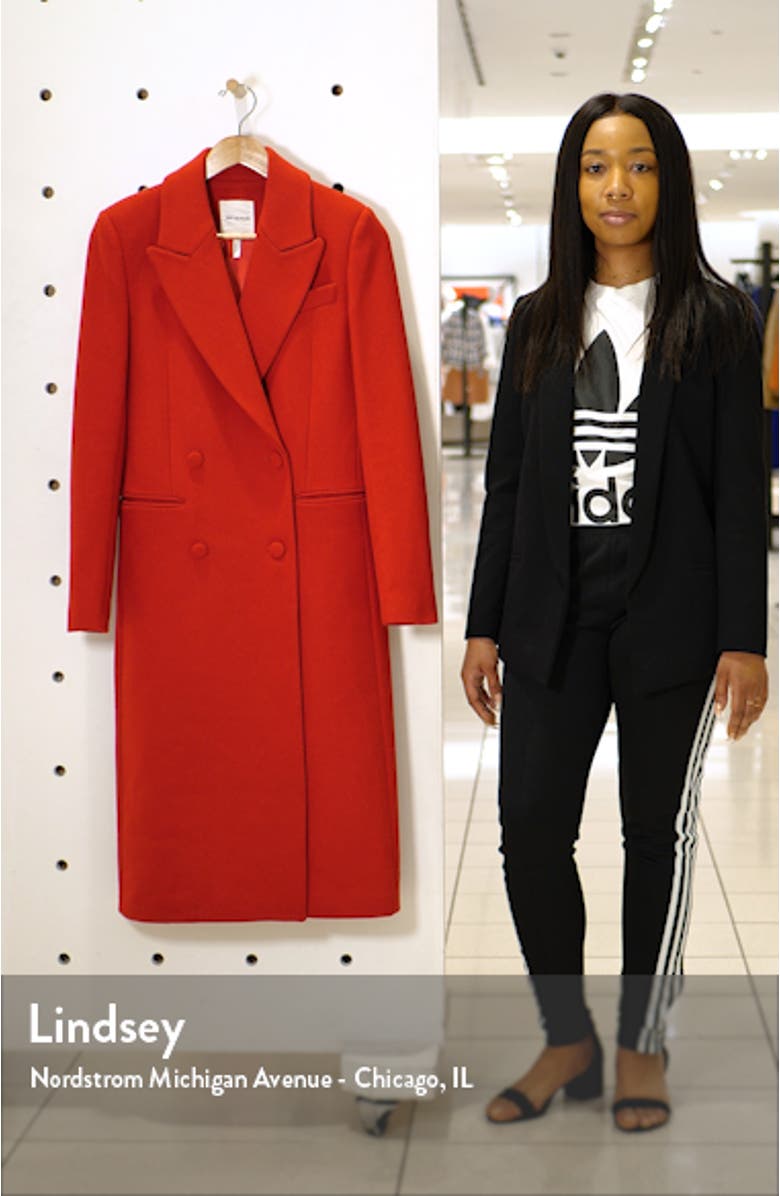 Double Breasted Wool Blend Coat, sales video thumbnail