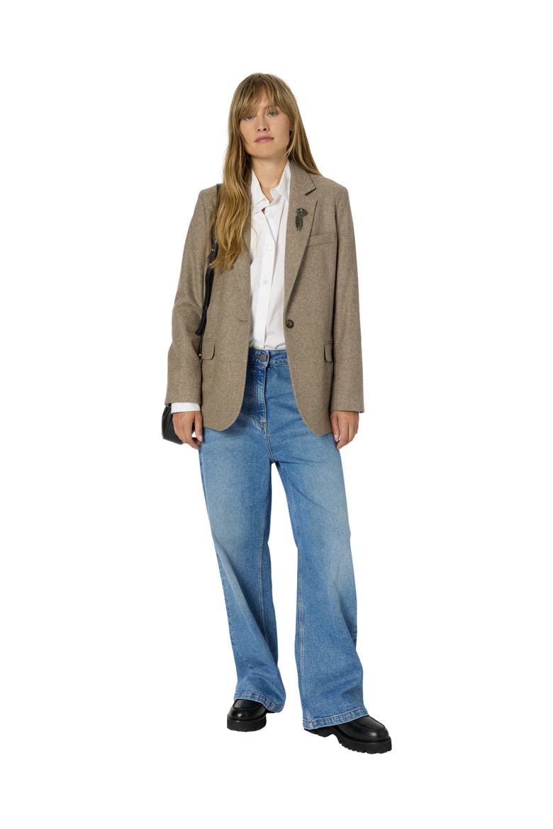 Nellys Herringbone Straight Jacket, Alternate, color, String