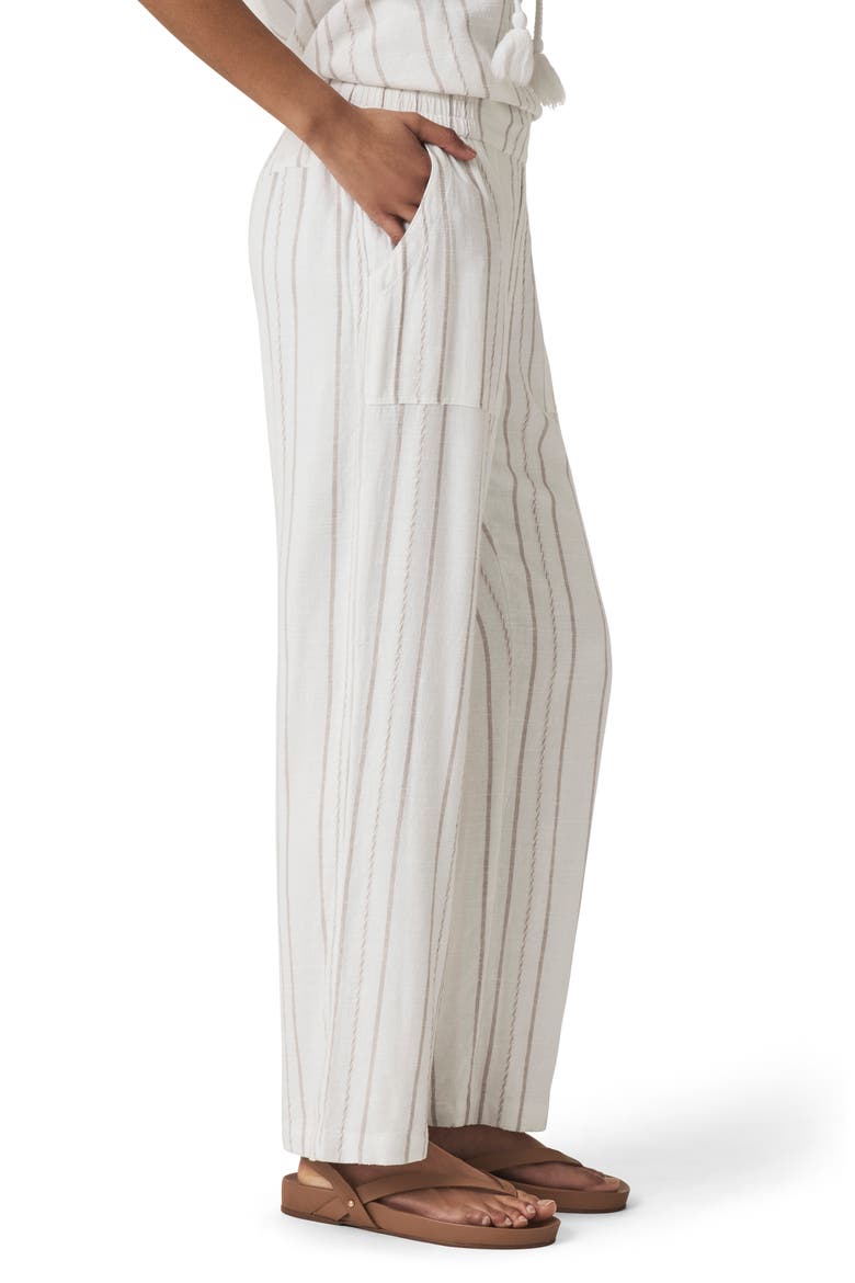 Layla Stripe Pants, Alternate, color, WHITE/FAWN