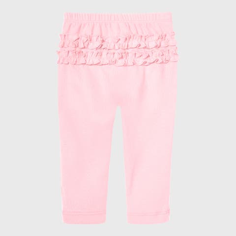 Girls Ruffle Butt Soft 100% Cotton Leggings