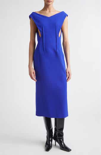 Technical Double Face Crepe Midi Dress