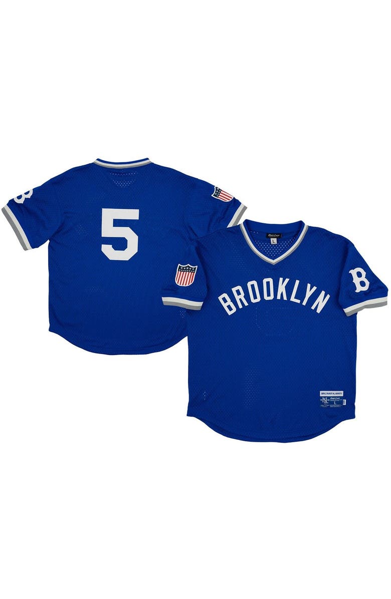 RINGS & CRWNS Men's Rings & Crwns #5 Royal Brooklyn Royal Giants Mesh Replica V-Neck Jersey, Main, color, Royal