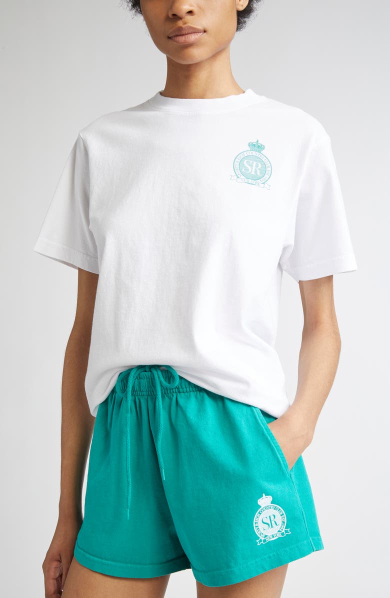 Sporty & Rich Royal Club Graphic T-Shirt, Alternate, color, White