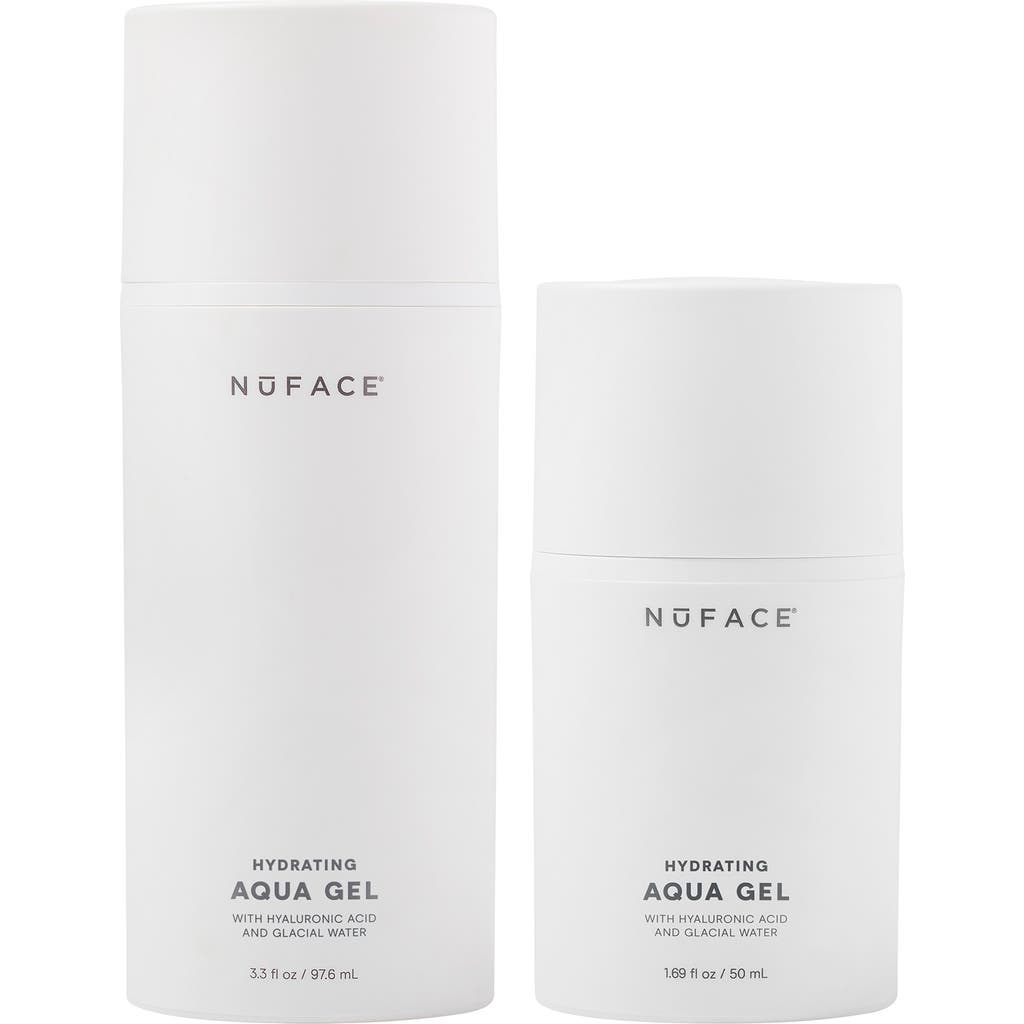 Nuface ® Hydrating Aqua Gel Home & Away Duo $90 Value In White