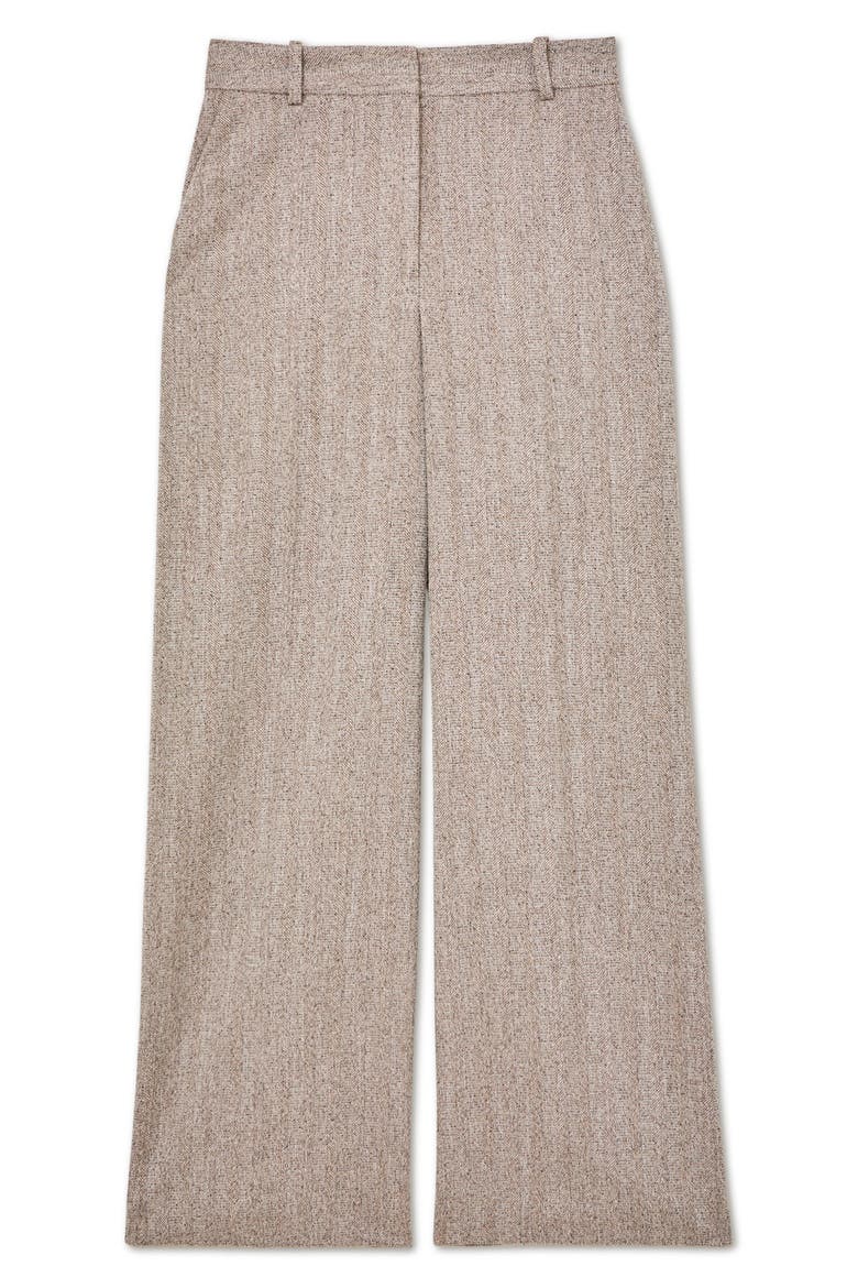 Isla Herringbone Wide Leg Pants, Alternate, color, GREY