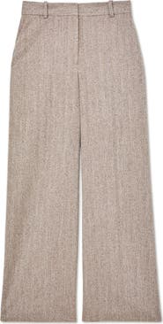 Reiss Isla Herringbone Wide Leg Pants
