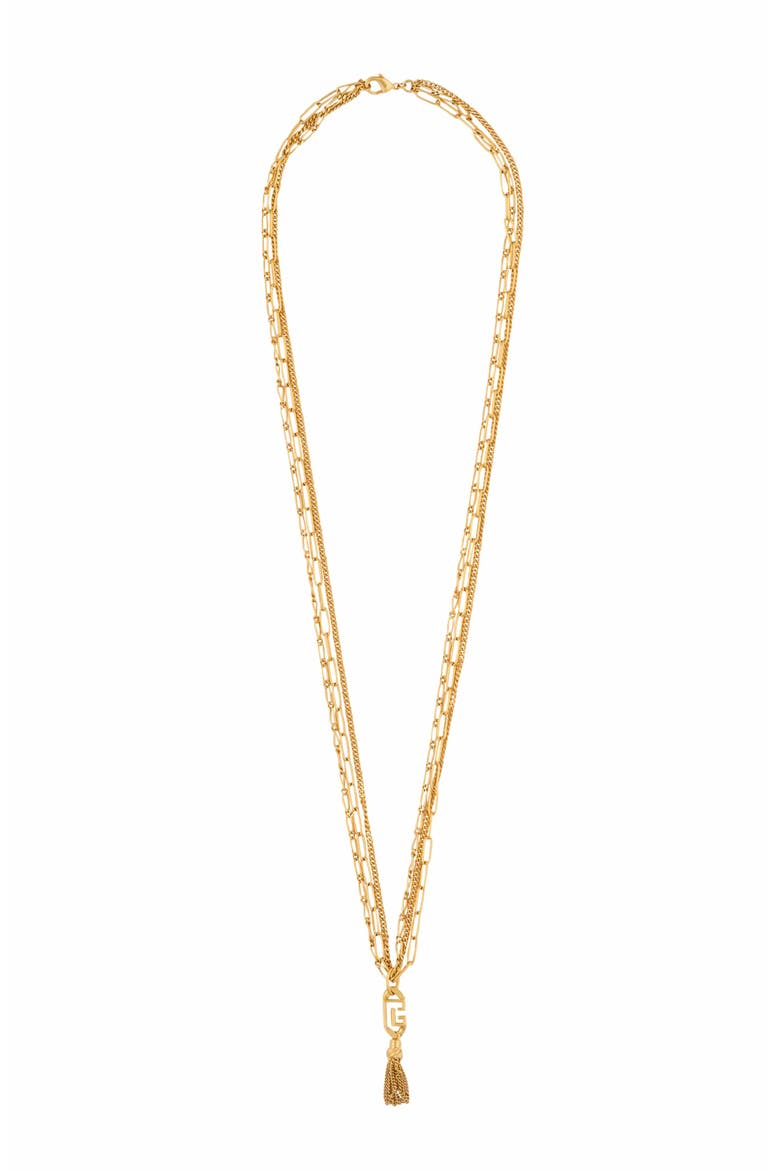 Sync Golden Brass Long Necklace, Main, color, Gold
