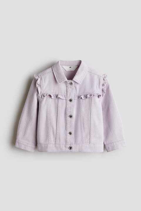 Frill-trimmed Twill Jacket