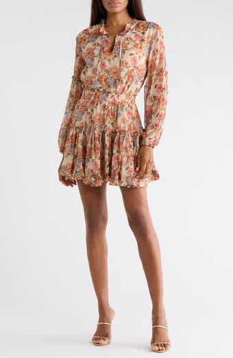 Zoe Long Sleeve Chiffon Minidress