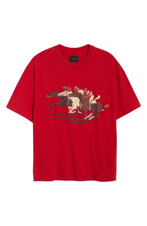 Pacsun Derby Cotton Graphic T-shirt In Red