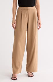 MAX STUDIO Woven Pleat Front Trousers